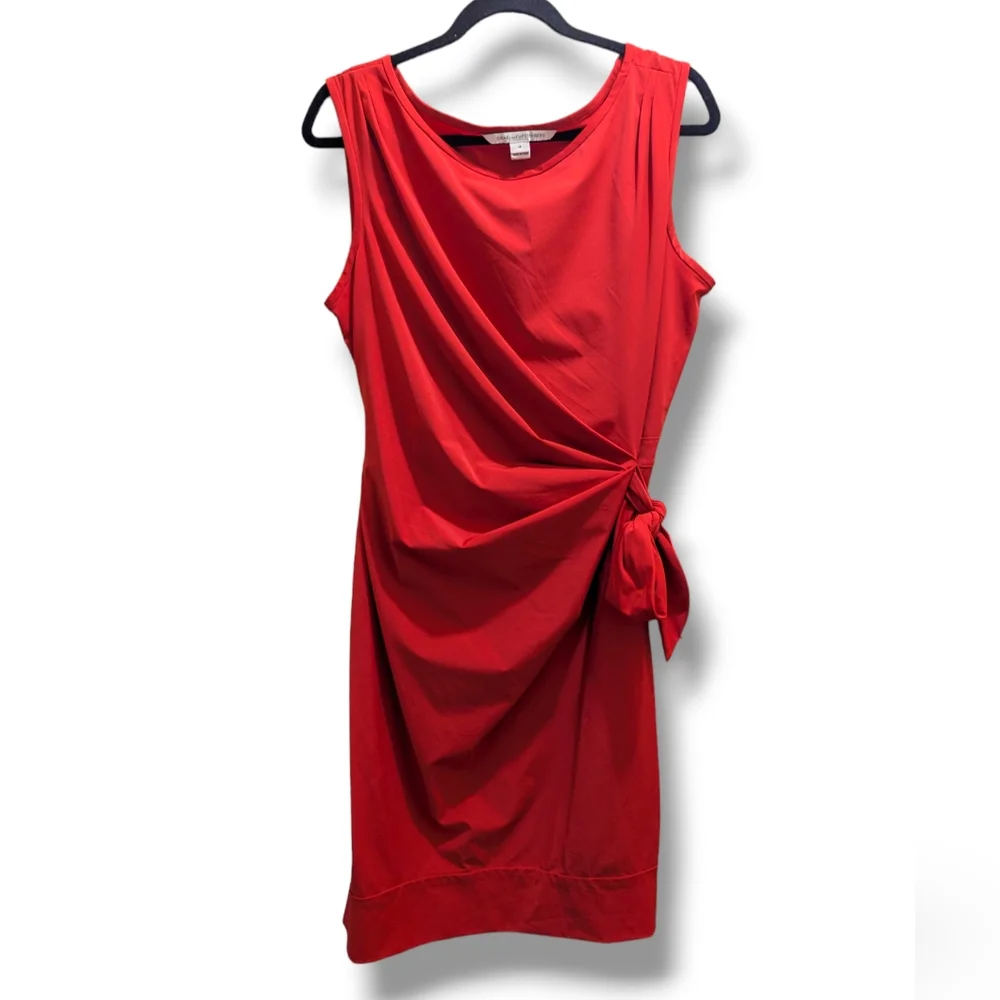 Diane von Furstenberg New Della Poplin Hot Pink Sheath Dress Wrap Tie Front- 14 - Picture 4 of 12